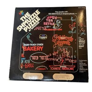 Shmuzzle Puzzle Neon Lights 168 Identically Shaped Pieces Vintage 1981 - NEW‎